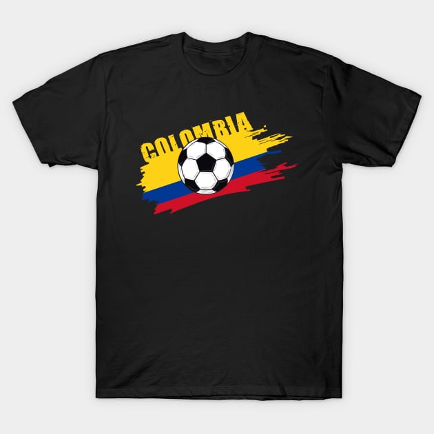Colombia Soccer Colombia Futbol Football Colombian soccer Flag Jersey T-Shirt by JayD World